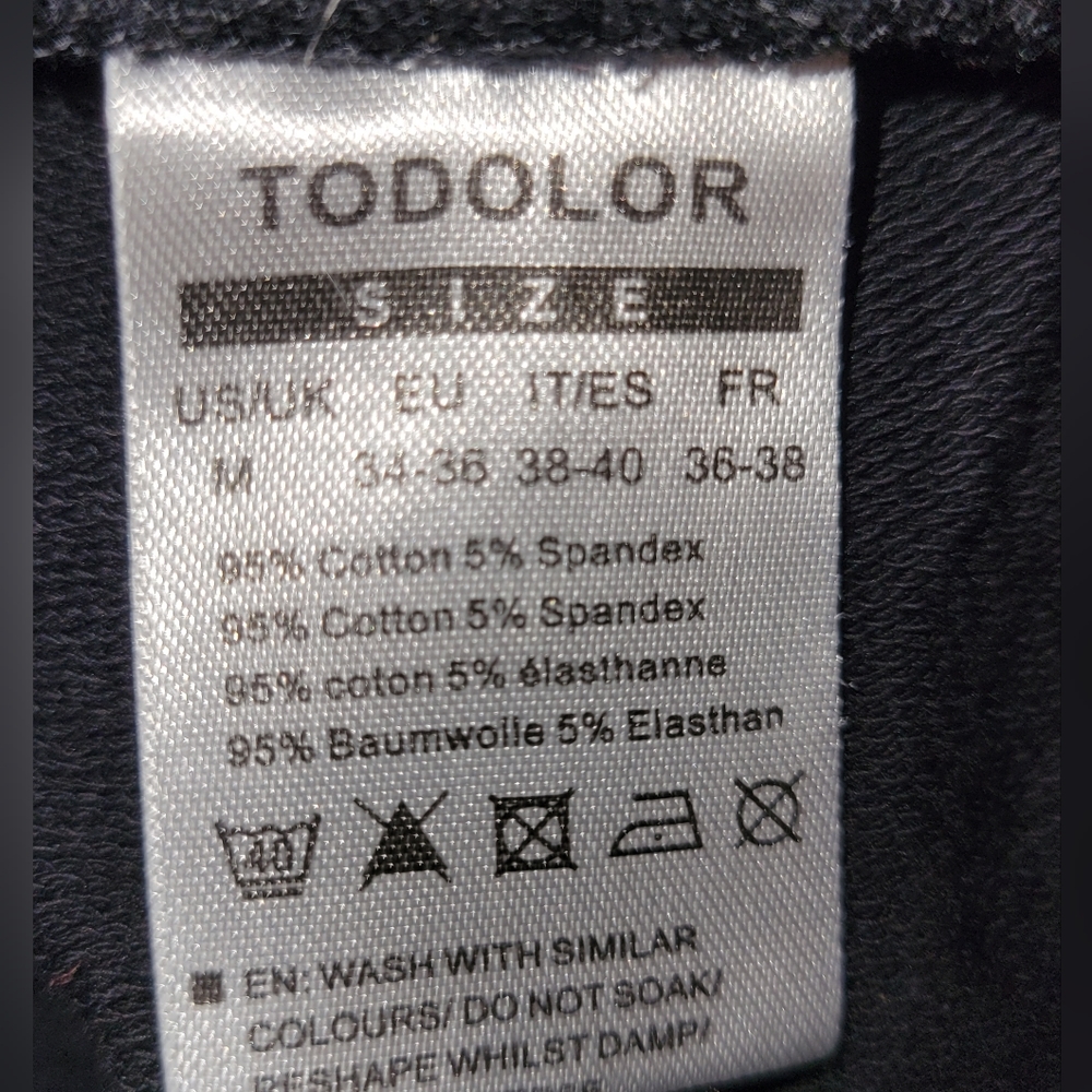 Todolor Women's Black Sweat Pants Size Medium - Picture 4 of 4